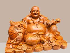 tượng di lặc ngồi - góc nghiêng trái