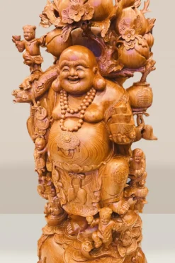 tượng di lặc gánh đào - góc cận phải