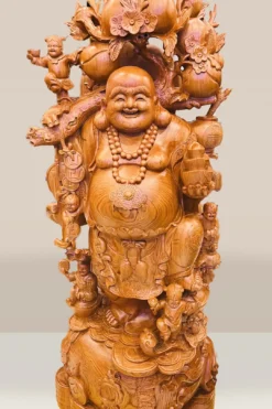 tượng di lặc gánh đào - chính diện