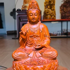 tượng quan âm gỗ hương - thumbnail