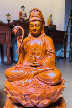 tượng quan âm đẹp - cầm cành liễu